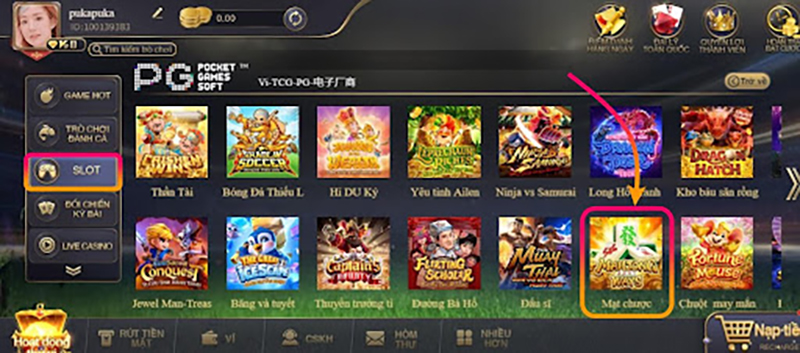 Cách vào chơi game Mạt Chược CFUN68