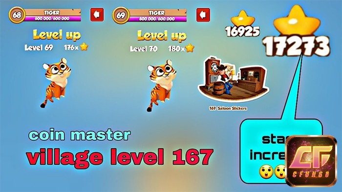 Level Coin master bao gồm các ngôi làng (còn gọi là level) và số làng cũng chính là rank của bạn