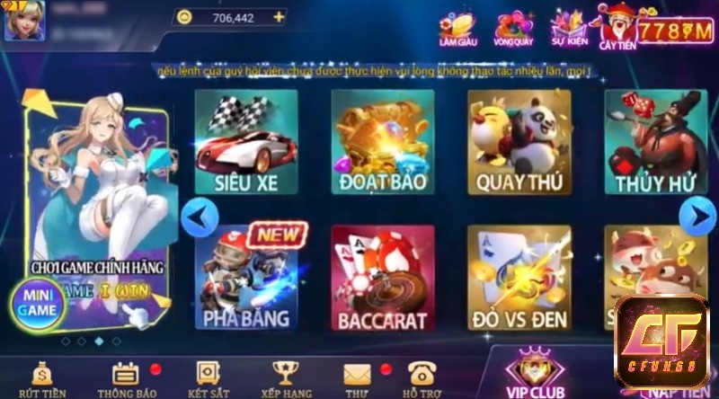 Kho game cược của DWIN vô cùng đa dạng