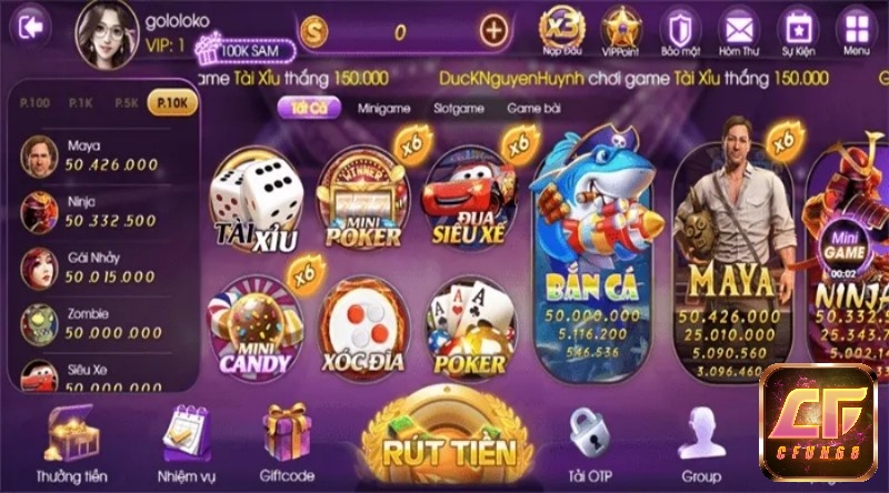 Các game nổi bật tại web game 86 vin Apk