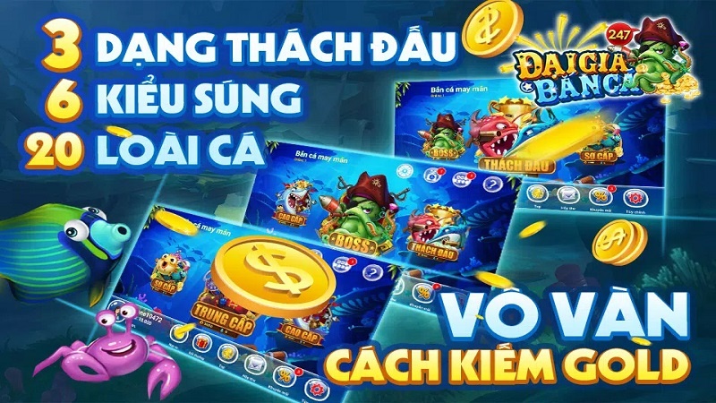 Bắn cá đổi thưởng 247 | Vừa chơi game lại còn được tiền