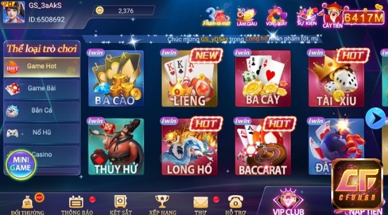 Kho game cược tại sân chơi iwi n siêu đa dạng