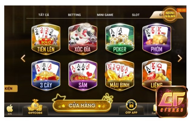 Các dòng game bài 888 đổi thưởng. 