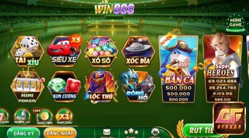 Kho game đa dạng và siêu chất tại Win688 vin