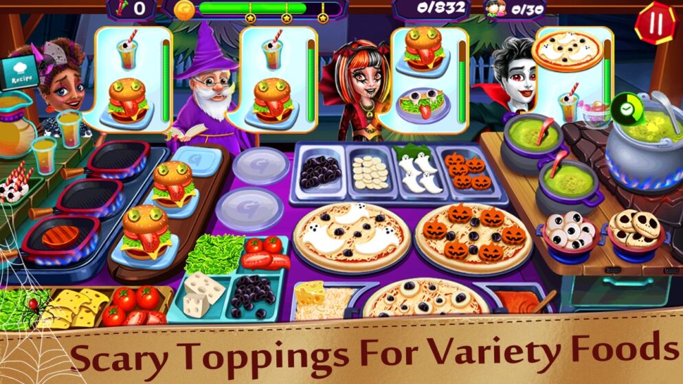 Game lam banh Halloween: Halloween Cooking Restaurant