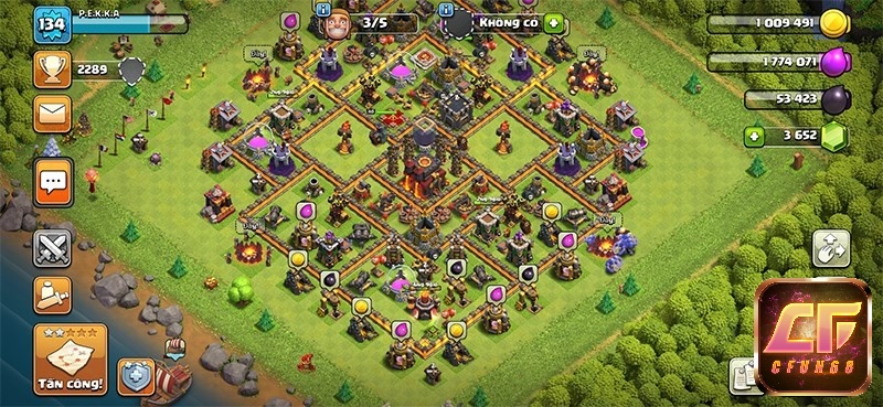 Trong game Clash of Clans hệ thống công trình là một phần quan trọng của lối chơi