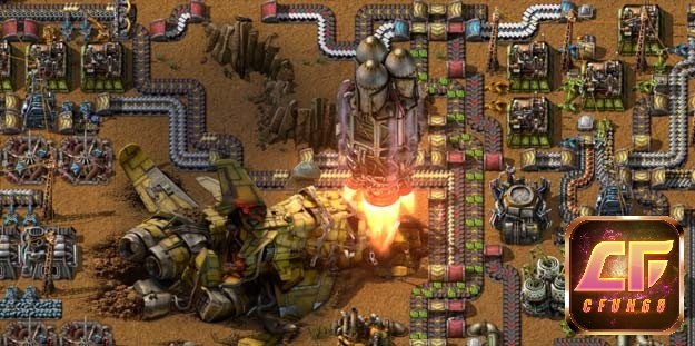 Thiết kế được tên lửa là anh em sẽ phá đảo tựa game Factorio