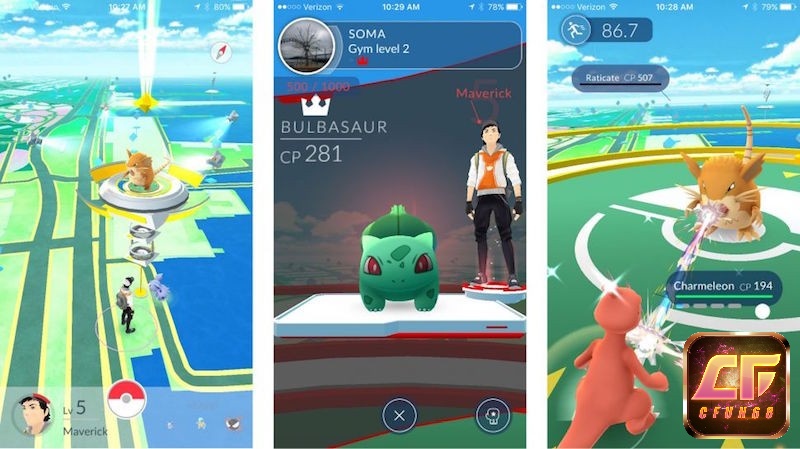 Game Pokémon Go có thiết kế đẹp mắt và vô cùng đáng yêu