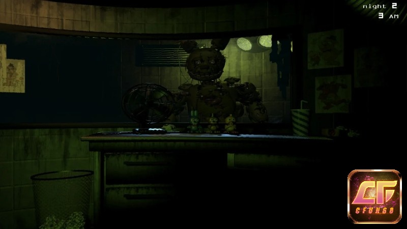 Đồ họa của game Five Nights at Freddy's 3 tiếp tục theo phong cách độc đáo của loạt trò chơi