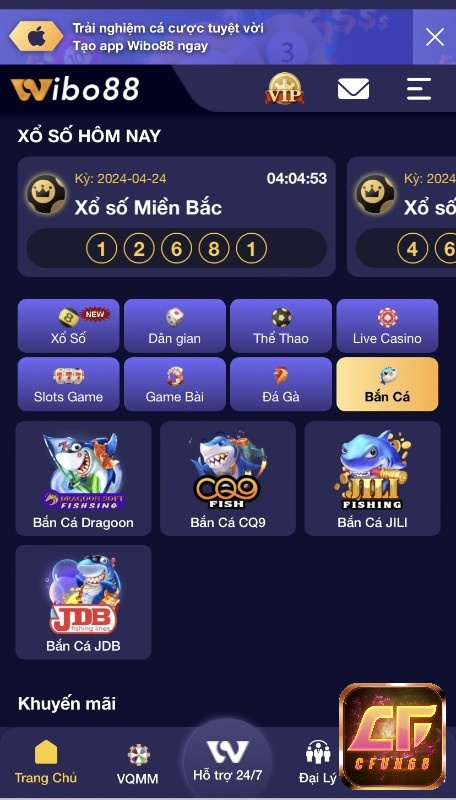 Game bắn cá không thể không trải nghiệm tại hệ thống